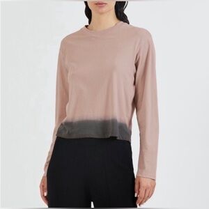 ATM Anthony Thomas Melillo Shirt Womens Boxy Crop Ombre Tie Dye Small